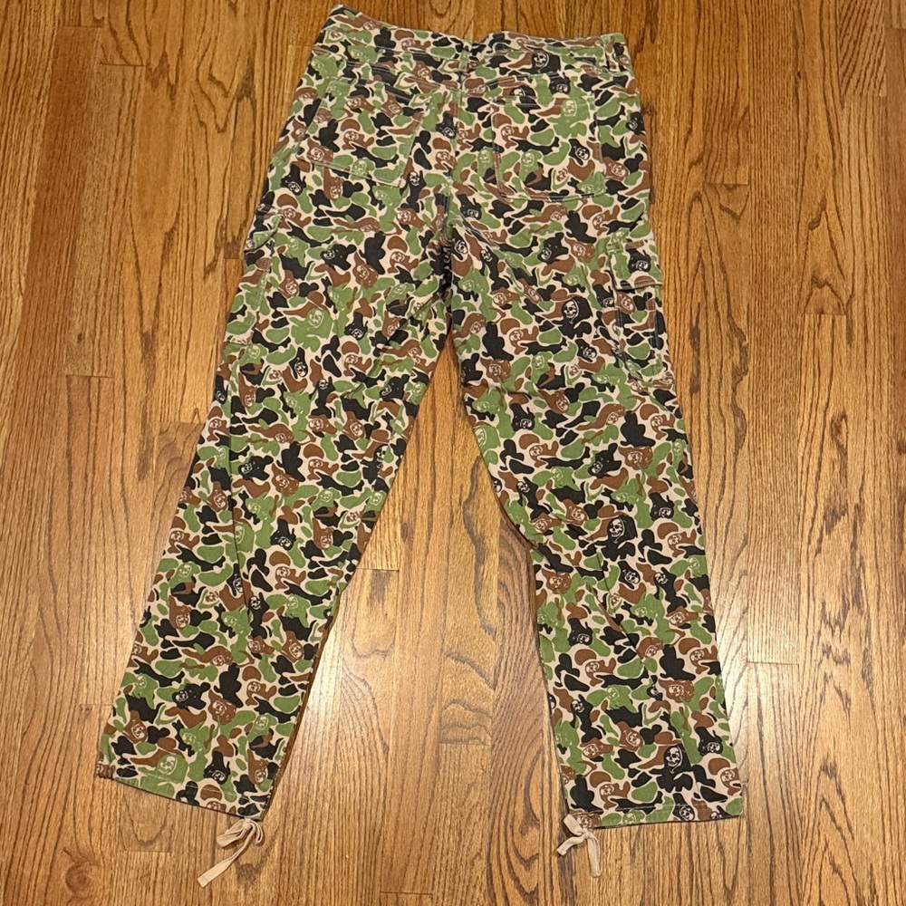 Camouflage Skull Pattern Cargo Pants - Green/Brown, Size 7 - Picture 8 of 10